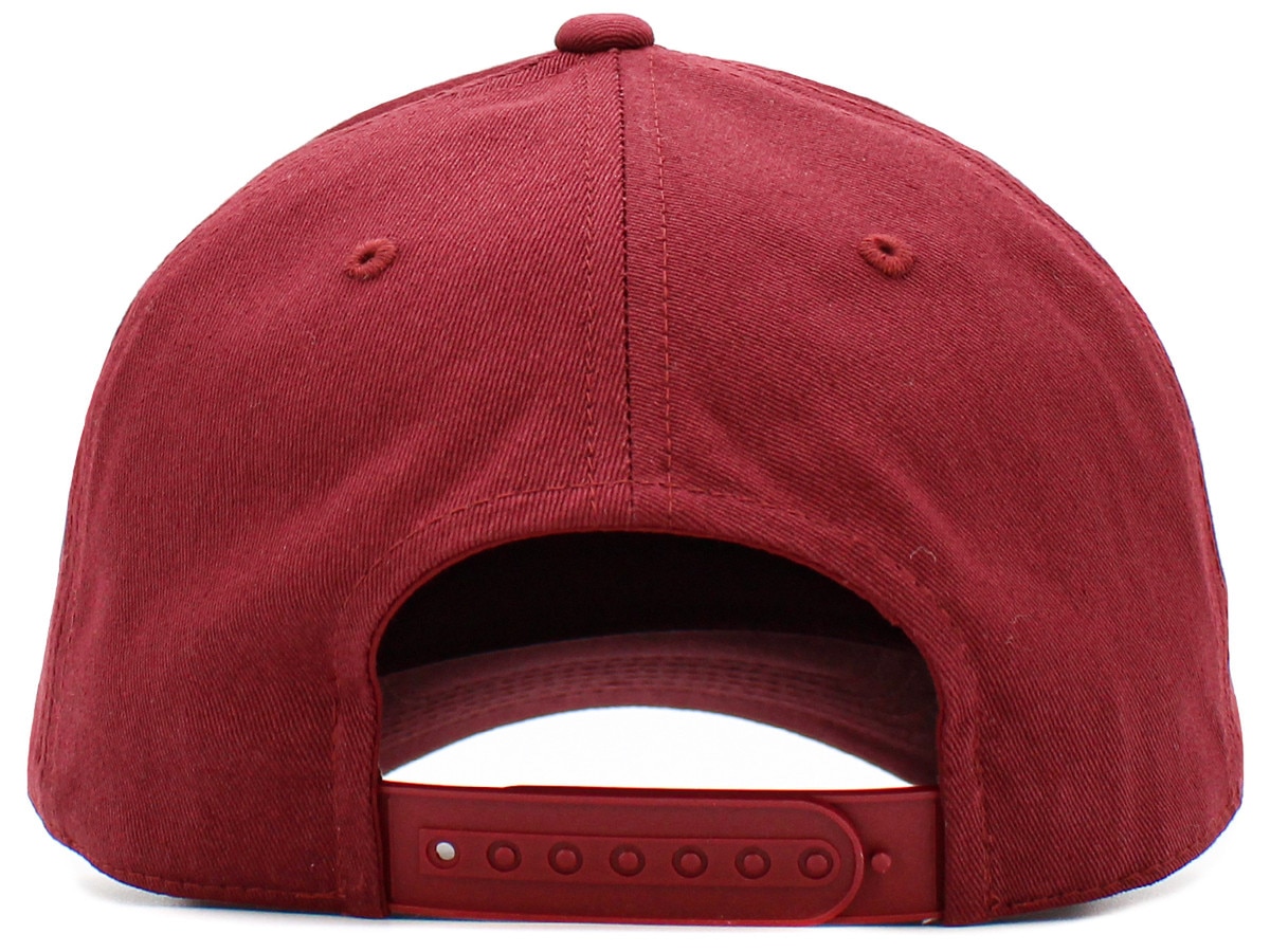 Burgundy Baseball 5 Panel Cap Back View